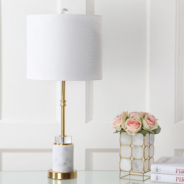 Harper 27" Marble/Crystal LED Table Lamp - JONATHAN Y